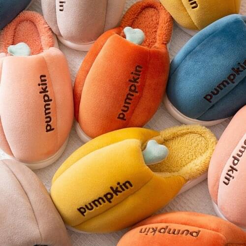 Ladies Home Cotton Shoes Winter Indoor Non-slip Thermal Thick Bottom Cotton Slippers Slippers for Women Couple Plush Slippers