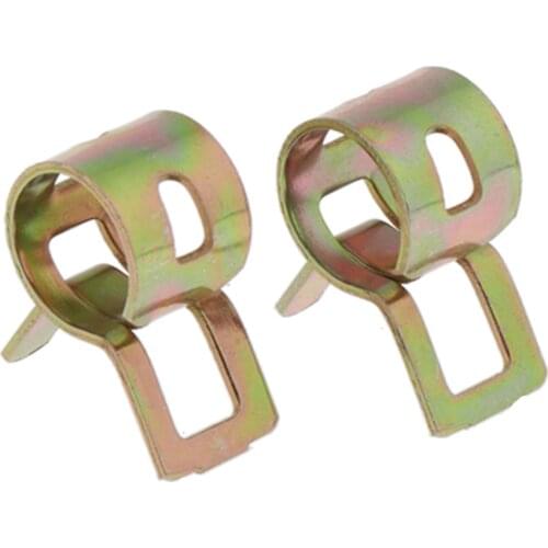 10 Pcs 8mm Spring Band Type Action Fuel/ Silicone Vacuum Hose Pipe Clamp, Pipe Tube Clamp Fasteners