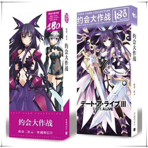180 Pcs/Set News Anime Date A Live Large Postcard Figure Postcards Greeting Card Birthday Letter Gift Card