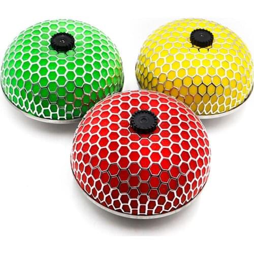76mm Diameter Universal Car Modified High-flow Intake Mushroom Head Air Filter Green/Red High Performance Breathing Filter