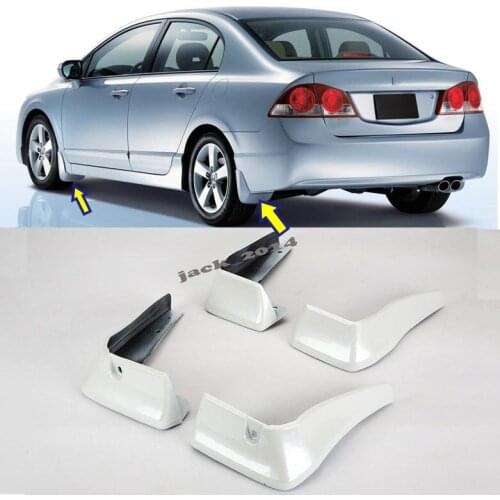 For Honda 8th Civic 2006-2011 ABS Paint Car Mud Flaps Splash Guards Fender Mud Guards