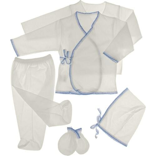 Combed 5'li The Zibin Set Newborn blue 2021 autumn spring baby clothing newborn jumpsuit princess turkey fast shipping