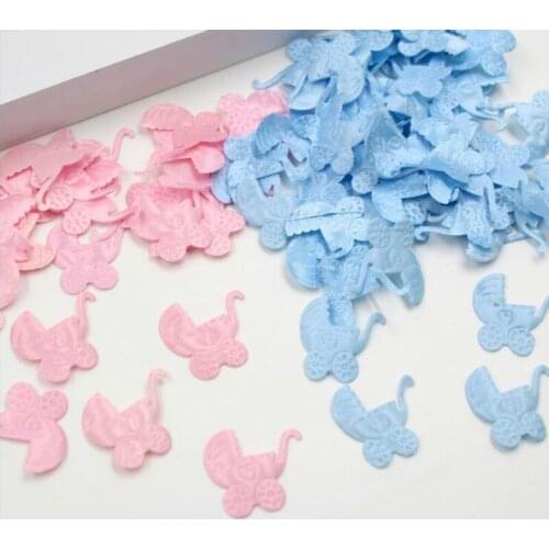 DIY 200PCS Satin applique pram Baby Shower Applique candy box Crafts Decorations 20X23MM