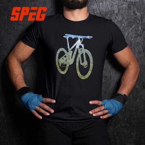 Mountain Biking Mountain and Sky MTB Collection Summer T-Shirt O Neck 100% Cotton T Shirt Black Vintage Tees Short Sleeve Man