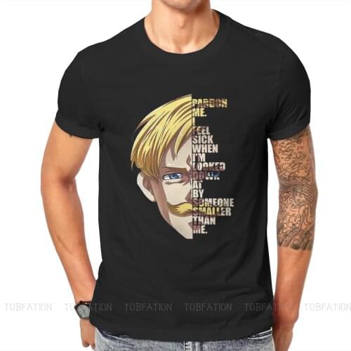 Seven Deadly Sin Anime Creative TShirt for Men Escanor Round Neck Basic T Shirt Personalize Gift Clothes Tops 6XL