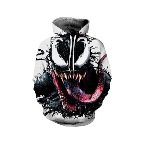 Sweater man venom 3D digital printing youth fashion Pullover Hoodie mens sweater