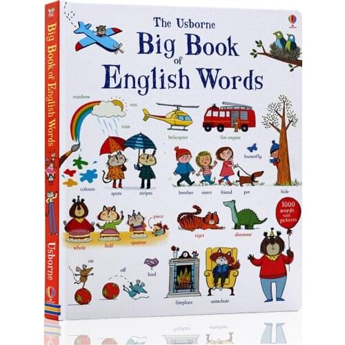 New The Usborne Big Book of English Words learning famous picture borad book for kids boys girls gifts Books early education