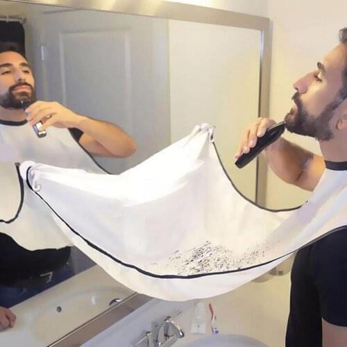 New Breathable Male Beard Shaving Apron Care Clean Hair Adult Bibs Shaver Holder Bathroom Organizer Gift for Man Dropshipping