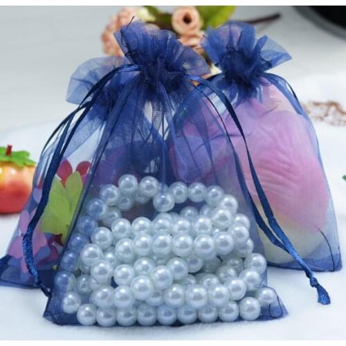 Wholesale 200pcs High Quality 30x40cm Large Organza Bag Navy Color Wedding Gift Candy Bags Jewelry Package Pouch