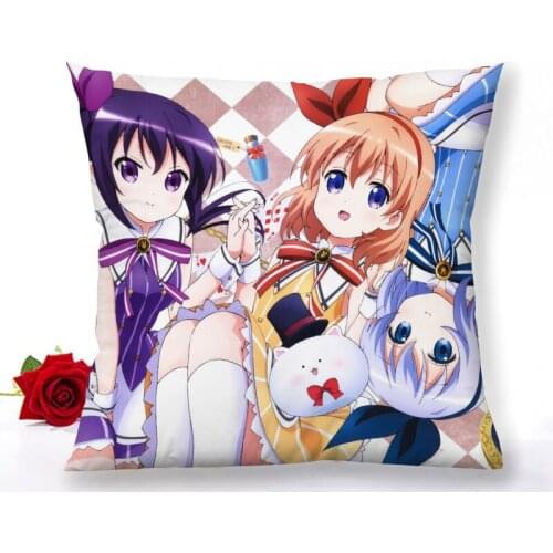 Custom Is the Order a Rabbit Pillowcase Home Decoration Satin Fabric Square Pillowcase 40x40cm 45x45cm Bedroom Pillow Cover 1.15