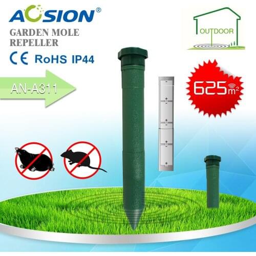 2 x Aosion Outdoor electric sound wave tube voles rodent mole repellent repeller pest controlAN-A311