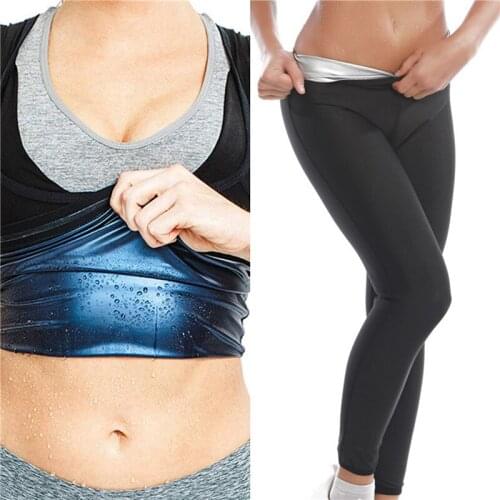 Silver Ion Coating Thermo Pants And Vest Sweat Sauna Suits Body Shapers Woman Men Waist Trainer Slimming Shorts Tops Fitness