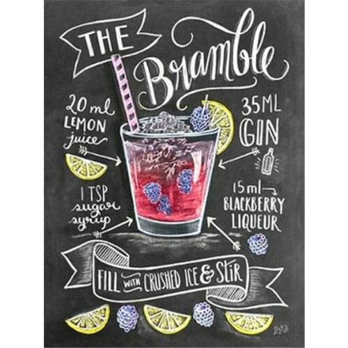 JMINE Div 5D Chalkboard Blackboard orange Cup Full Diamond Painting cross stitch kits art Scenic 3D paint by diamonds