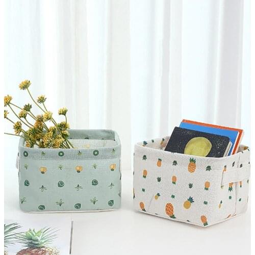 Stable 4 Colors Cosmetic Organizer Stationery Storage Case Sundries Basket for Bedroom