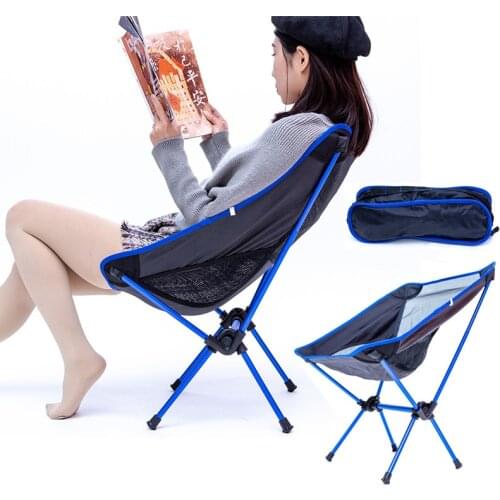 Outdoor Camping Chair Oxford Cloth Portable Folding Lengthen Camping Seat for Fishing Festival Picnic BBQ Beach Ultralight Chair