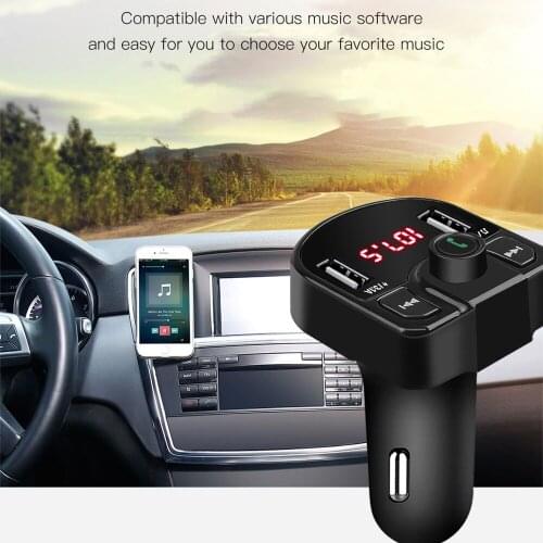 ZE30 LED FM Transmitter bluetooth Car kit Dual USB Car Charger mp3 Bluetooth Receiver Hands-free For Iphone All Mobile phone