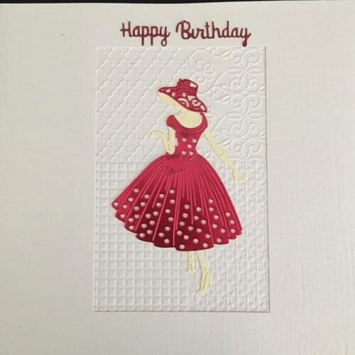 Woman dress Carbon steel Cutting Dies Stencil Craft for DIY Creative Scrapbook Cut Stamps Dies Embossing Paper Birthday Card