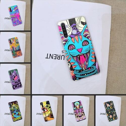 For Oppo Realme 5 6 X50 X2 Pro Back Cover Abstract Cat Art Star Soft Silicone Transparent Phone Case For Realme C3 X3 Xt C11 6i