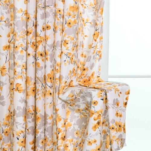 3 Sizes Home Decor Window Curtain Floral Drapes for Living Room Bedroom Curtain Furniture Cover Eyelets Pastoral Curtain D30