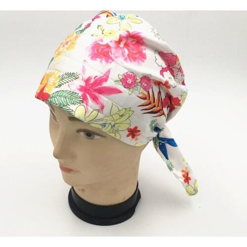 Girls Fashion Soft Printed Flowers Headscarf Turban Cap
