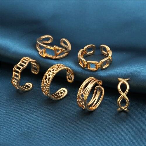 Fashion Bohemian Style Gold Color Pen Toe Rings for Women Adjustable Midi Finger Toe Band Ring Gifts Summer Beach Foot Jewelry