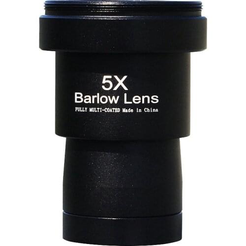 1.25 Inches 5X Barlow Lens Fully Metal Green Film with M42 Thread for Standard Telescope Eyepiece Astronomy