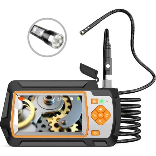 Car Endoscope Camera Flexible IP67 Waterproof Snake Cam Boroscope Camera HD 5.5mm Industrial Endoscope with 3.5" LCD Screen