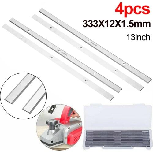 2/4pcs 13" High Speed Steel Planer Blades Replaceable Industrial Electric Wood Planer Blades Woodworking Tools 333*12*1.5 Mm