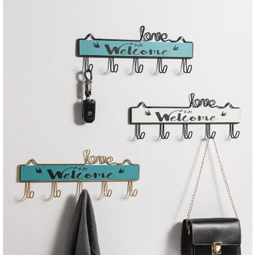 2021 Nordic Home Porch Wall Simple and Modern Wall Hanging Storage Rack Clothing Store Wall Decoration Coat Hook