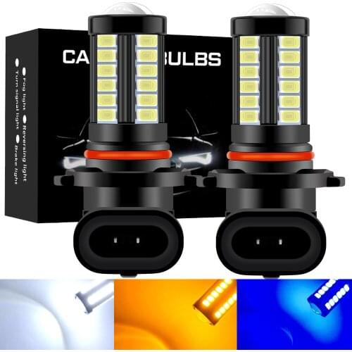 2X H11 LED Fog Light Bulbs H8 H9 H16 JP EU 9005 HB3 9006 HB4 PSX24W PSX26W LED 1500LM 6000K White Orange Yellow Light Auto Lamp
