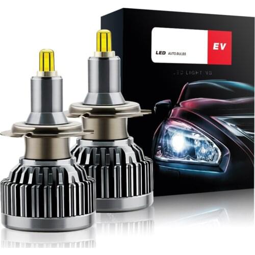 360-degree White Decor Home LED Bulb Car Headlights Smart Control Lamp 6 Sides 360° 6000K V9 Dimmable H7 2 In A Pair Six-sided