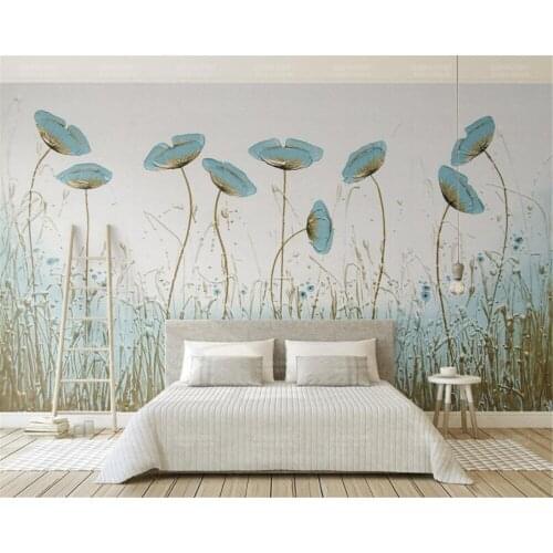 Beibehang Custom wallpaper mural modern style flower style TV porch restaurant background walls 3d wallpaper carta da parati