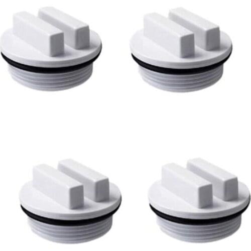 4 Pcs 1.5 Inch Threaded Pool Spa Return Winterizing Filter Drain Plug with O-Ring for Winterizing Pools Winter Season