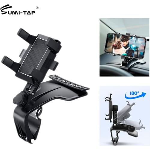 Sumitap Car Phone Holder Vent Mount Clip Universal Dashboard Rack Car Stand Rear View Mirror Sun Visor Baffle Car Holder Bracket