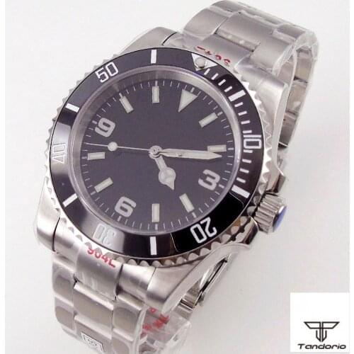 Bliger 40mm Black Mens Automatic Watch Japan NH35/Miyota 8215 Movement Sapphire Glass 904L Steel Oyster Bracelet Glide Lock