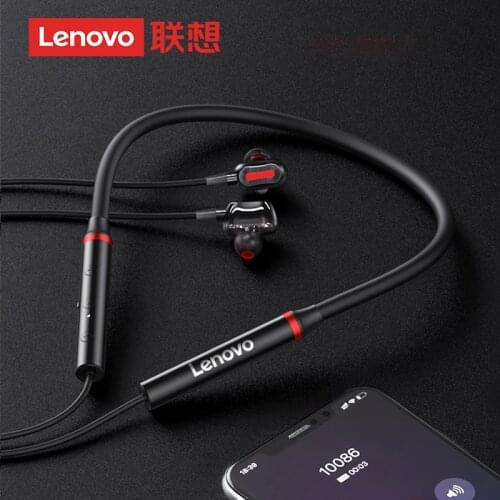 Lenovo 5.0 Bluetooth Earphone Hanging Neck In-ear Sports Running Headset Magnetic Wireless Earphones HE05Pro