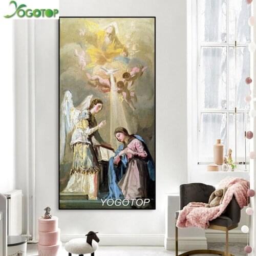 Large Square round Diy Diamond Embroidery Annunciation by Goya Catholic Church Full Mosaic pattern Diamond Painting Kit YY2679