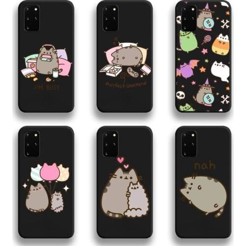 Cute Cartoon Cat Pusheens Phone Case For Samsung Galaxy S21 Plus Ultra S20 FE M11 S8 S9 plus S10 5G lite 2020
