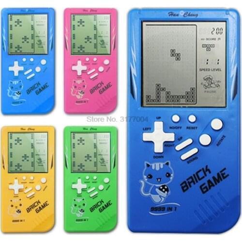 DHL 100pcs Classic Tetris Hand Held LCD Electronic Game Toys Fun Brick Game Handheld Game Console