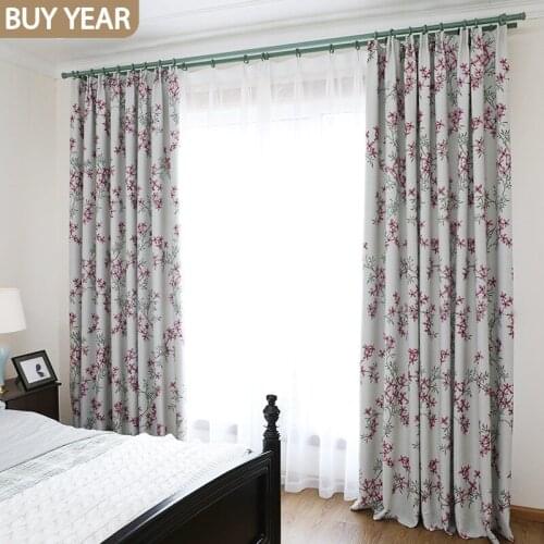 Printed Full Shading Curtains Window Yarn Curtains for Living Room Bedroom Curtains