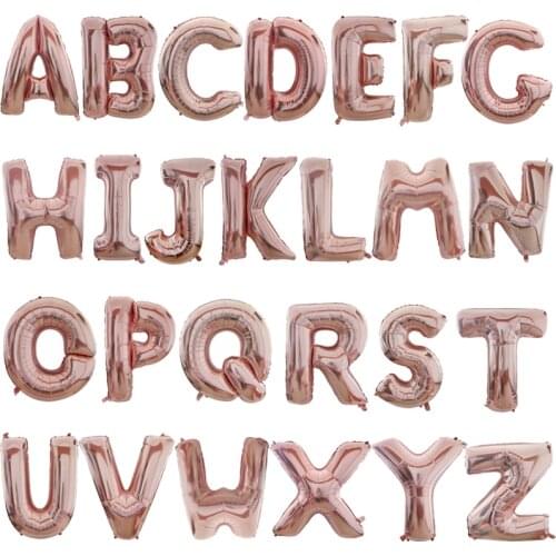 40inch A -Z giant Rose Gold Foil Helium Letter Balloon Big Inftable Balloons Wedding Children Birthday Party Baby Shower Deco