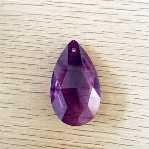 Feng Shui 20pcs 38mm Dark Amethyst Suncatcher Crystal Chandelier Parts Pendant Glass Lamp Prisms Parts Hanging Pendants Decor