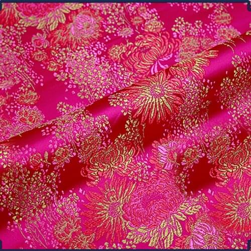 HLQON Imported Metallic Jacquard Brocade Fabric, jacquard yarn dyed fabric for dress,clothing,bedding,bag,curtain 114x100cm
