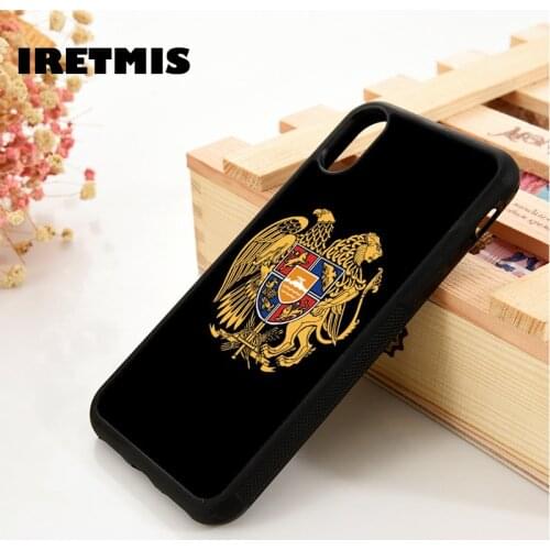 Iretmis 5 5S SE 6 6S Soft TPU Silicone phone case cover for iPhone 7 8 plus X Xs 11 Pro Max XR armenian coat of arms Flag
