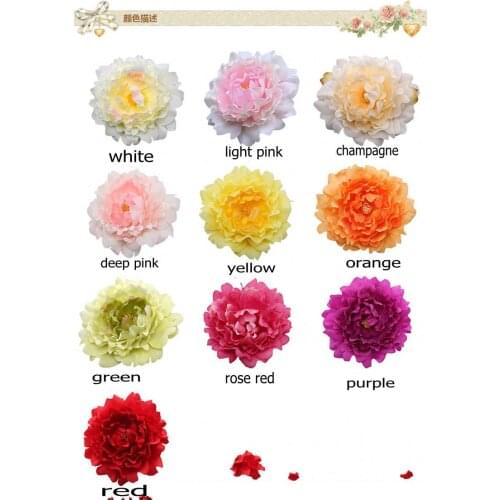 15CM Artificial Flowers Silk Peony Flower Heads Wedding Party Decoration Supplies Simulation Fake Flower Head Home Decoration
