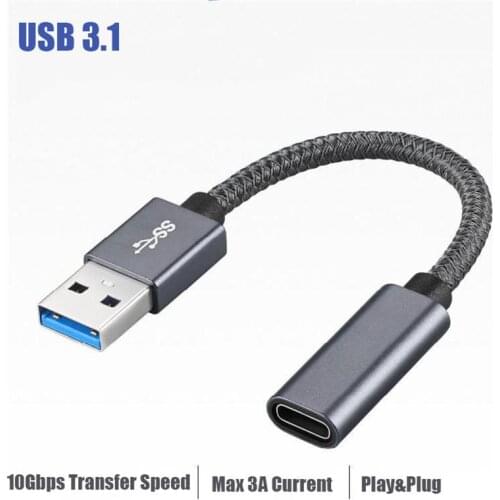 10Gbps GEN 2 USB C Female to USB 3.0 Male Cable Adapter USB 3.1 USB A to Type C Plug Converter Adapter for iPhone 12 Pro OTG