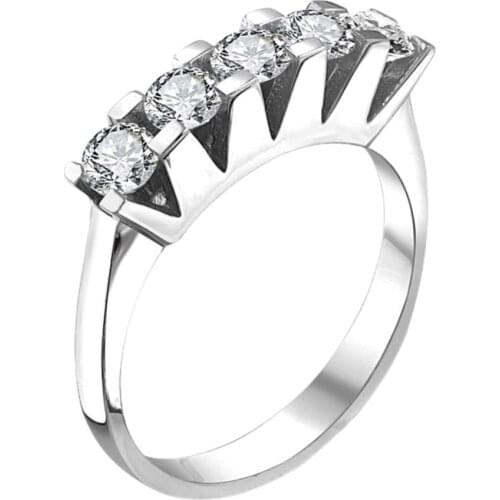 Certified Swarovski Cubic Zirconia Dibs 925 Silver Ring