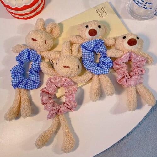 Higood Web celebrity in same lovely hug the bear hug rabbit tire grid e. hair bands girl a hair band hair girl
