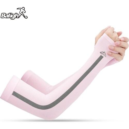 Balight Summer Arm Sleeves 1 Pair Ice Cool Sun UV Protection Cycling Running Fishing Climbing Driving Arm Cover for Men Women