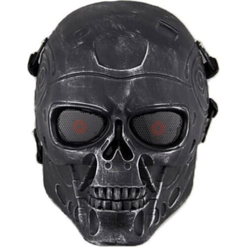 Airsoft Metal Protective Mask Terminator Skull Tactical Full Face Mask Military Army Paintball CS Wargame Protection Masks